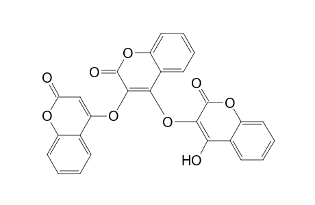 2H-1-Benzopyran-2-one, 4-[(4-hydroxy-2-oxo-2H-1-benzopyran-3-yl)oxy]-3-[(2-oxo-2H-1-benzopyr an-4-yl)oxy]-