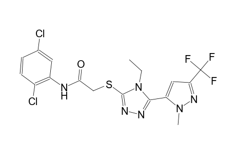 N-(2,5-dichlorophenyl)-2-({4-ethyl-5-[1-methyl-3-(trifluoromethyl)-1H-pyrazol-5-yl]-4H-1,2,4-triazol-3-yl}sulfanyl)acetamide