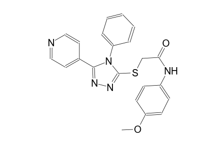 N-(4-methoxyphenyl)-2-{[4-phenyl-5-(4-pyridinyl)-4H-1,2,4-triazol-3-yl]sulfanyl}acetamide