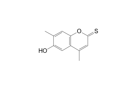 2H-1-benzopyran-2-thione, 6-hydroxy-4,7-dimethyl-