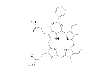 21H,23H-Porphine-2,18-dipropanoic acid, 5-(benzoyloxy)-7,12-diethenyl-3,8,13,17-tetramethyl-, dimethyl ester