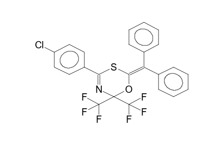 6,6-BIS(TRIFLUOROMETHYL)-4-(4-CHLOROPHENYL)-2-(ALPHA-PHENYLBENZYLIDENE)-6H-1,3,5-OXATHIAZINE
