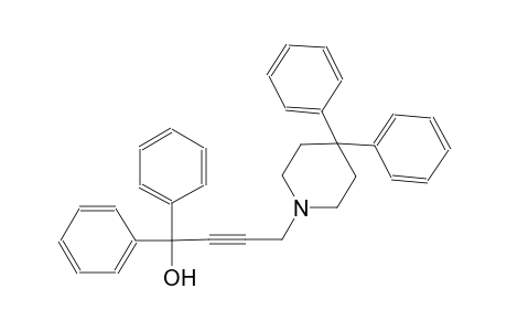 benzenemethanol, alpha-[3-(4,4-diphenyl-1-piperidinyl)-1-propynyl]-alpha-phenyl-