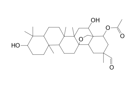 22.beta.-Acetoxy-3.beta.,16.alpha.-dihydroxy-13,28-epoxyolean-29-al