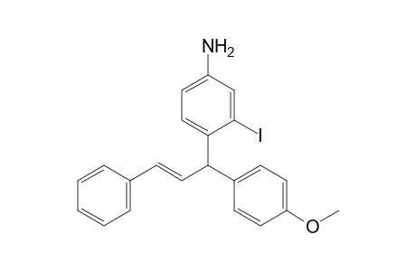 (E)-3-Iodo-4-[1-(4-methoxyphenyl)-3-phenylallyl]aniline
