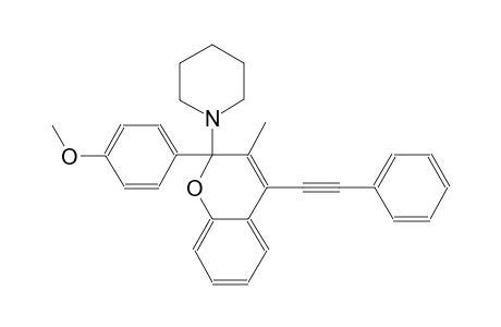 piperidine, 1-[2-(4-methoxyphenyl)-3-methyl-4-(phenylethynyl)-2H-1-benzopyran-2-yl]-