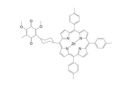 {5-[4(a)-(2,3-Dimethoxy-5-methyl-1,4-benzoquinon-3-yl)cyclohex-(e)-yl]-10,15,20-tris(4-methylphenylene)porphyrinato}zinc(II)