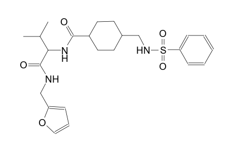 cyclohexanecarboxamide, N-[(1S)-1-[[(2-furanylmethyl)amino]carbonyl]-2-methylpropyl]-4-[[(phenylsulfonyl)amino]methyl]-