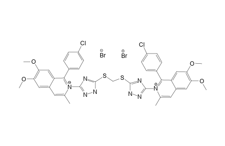 BIS-[3-[6,7-DIMETHOXY-3-METHYL-1-(4-CHLOROPHENYL)-ISOQUINOLINIUM-2-YL]-1,2,4-TRIAZOLE-5-YLTHIO]-METHANE-DIBROMIDE