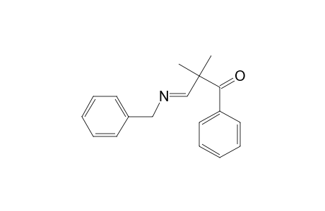 1-Propanone, 2,2-dimethyl-1-phenyl-3-[(phenylmethyl)imino]-, (E)-