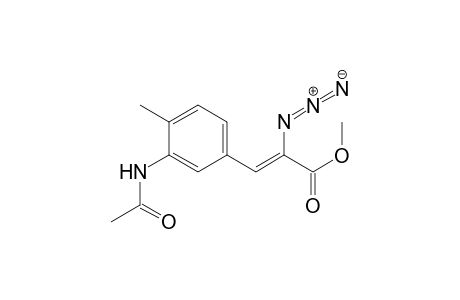 2-Propenoic acid, 3-[3-(acetylamino)-4-methylphenyl]-2-azido-, methyl ester