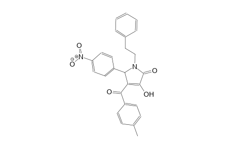 3-hydroxy-4-(4-methylbenzoyl)-5-(4-nitrophenyl)-1-(2-phenylethyl)-1,5-dihydro-2H-pyrrol-2-one