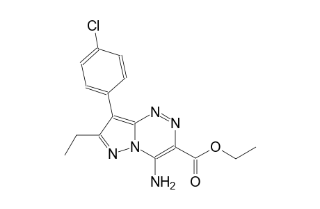 pyrazolo[5,1-c][1,2,4]triazine-3-carboxylic acid, 4-amino-8-(4-chlorophenyl)-7-ethyl-, ethyl ester