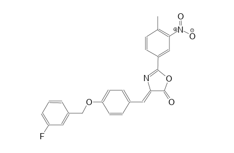 (4Z)-4-{4-[(3-fluorobenzyl)oxy]benzylidene}-2-(4-methyl-3-nitrophenyl)-1,3-oxazol-5(4H)-one