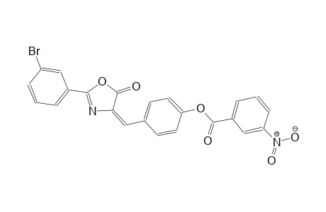 4-[(E)-(2-(3-bromophenyl)-5-oxo-1,3-oxazol-4(5H)-ylidene)methyl]phenyl 3-nitrobenzoate