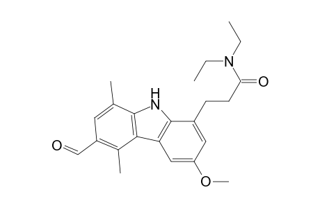 9H-Carbazole-1-propanamide, N,N-diethyl-6-formyl-3-methoxy-5,8-dimethyl-