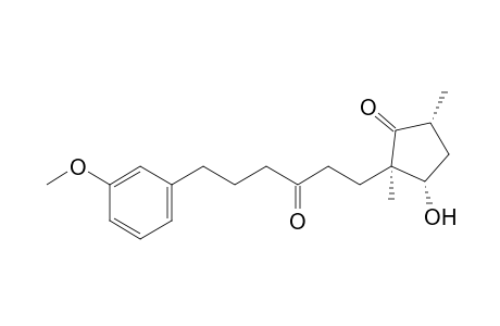 (2R,3S,5R)-2-[6-(3-methoxyphenyl)-3-oxidanylidene-hexyl]-2,5-dimethyl-3-oxidanyl-cyclopentan-1-one