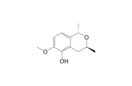(+-)-trans-3,4-Dihydro-5-hydroxy-6-methoxy-1,3-dimethylbenzo[c]pyran