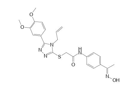 2-[4-Allyl-5-(3,4-dimethoxyphenyl)-4H-[1,2,4]triazol-3-ylsulfanyl]-N-[4-(1-hydroxyiminoethyl)phenyl]acetamide