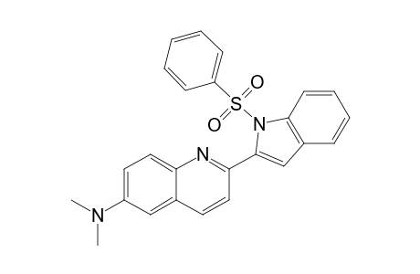 2-[1-(benzenesulfonyl)-2-indolyl]-N,N-dimethyl-6-quinolinamine