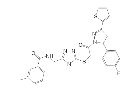 benzamide, N-[[5-[[2-[5-(4-fluorophenyl)-4,5-dihydro-3-(2-thienyl)-1H-pyrazol-1-yl]-2-oxoethyl]thio]-4-methyl-4H-1,2,4-triazol-3-yl]methyl]-3-methyl-