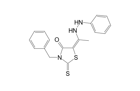 (5E)-3-Benzyl-5-[1-(2-phenylhydrazino)ethylidene]-2-thioxo-1,3-thiazolidin-4-one