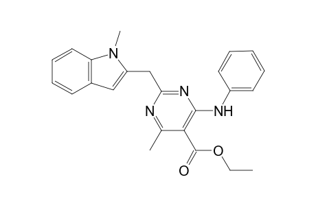 2-[(N-Methylindolyl)methyl]-4-methyl-5-(ethoxycarbonyl)-6-hydrazinopyrimidine