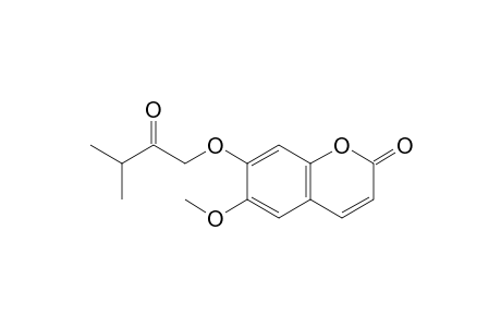 6-Methoxy-7-(3-methyl-2-oxidanylidene-butoxy)chromen-2-one