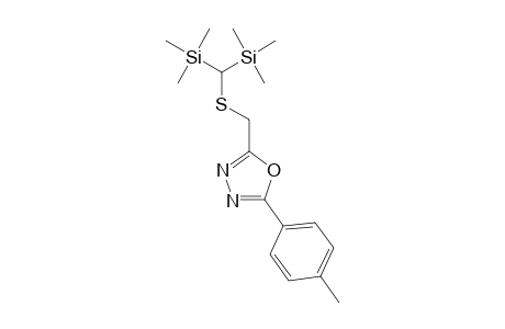 2-((Bis(trimethylsilyl)methylthio)methyl)-5-p-tolyl-1,3,4-oxadiazole