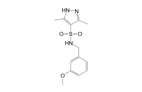 N-(3-methoxybenzyl)-3,5-dimethyl-1H-pyrazole-4-sulfonamide