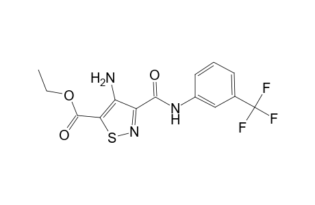 4-Amino-3-[oxo-[3-(trifluoromethyl)anilino]methyl]-5-isothiazolecarboxylic acid ethyl ester