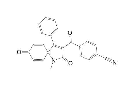 4-(1-Methyl-2,8-dioxo-4-phenyl-1-azaspiro[4.5]deca-3,6,9-trienecarbonyl)benzonitrile