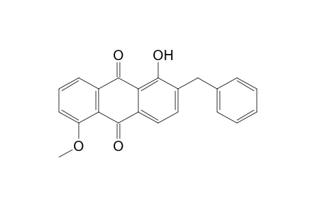 9,10-Anthracenedione, 1-hydroxy-5-methoxy-2-(phenylmethyl)-