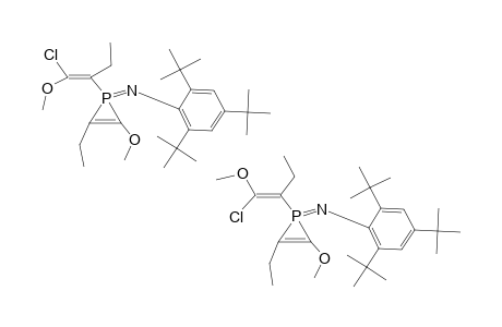 E/Z-1-(2,4,6-TRI-TERT.-BUTYLPHENYLAMINO)-1-(1-METHOXY-1-CHLOROBUTEN-2-YL)-2-ETHYL-3-METHOXY-LAMBDA-(5)-PHOSPHIRENE