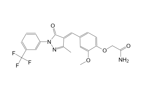 2-[2-methoxy-4-((E)-{3-methyl-5-oxo-1-[3-(trifluoromethyl)phenyl]-1,5-dihydro-4H-pyrazol-4-ylidene}methyl)phenoxy]acetamide