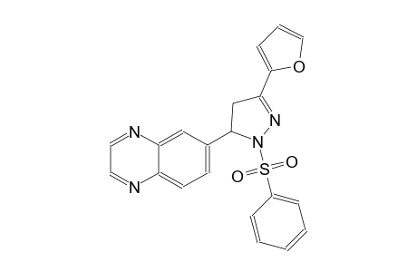 quinoxaline, 6-[3-(2-furanyl)-4,5-dihydro-1-(phenylsulfonyl)-1H-pyrazol-5-yl]-
