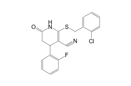 3-pyridinecarbonitrile, 2-[[(2-chlorophenyl)methyl]thio]-4-(2-fluorophenyl)-1,4,5,6-tetrahydro-6-oxo-