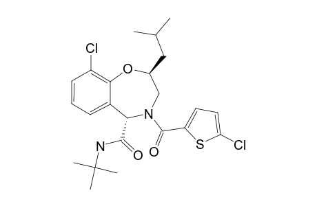 N-(TERT.-BUTYL)-9-CHLORO-4-(5-CHLOROTHIOPHENE-2-CARBONYL)-2-ISOBUTYL-2,3,4,5-TETRAHYDROBENZO-[F]-[1,4]-OXAZEPINE-5-CARBOXAMIDE
