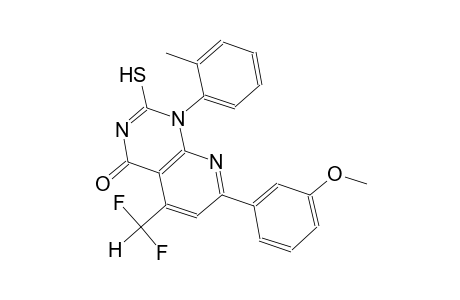 pyrido[2,3-d]pyrimidin-4(1H)-one, 5-(difluoromethyl)-2-mercapto-7-(3-methoxyphenyl)-1-(2-methylphenyl)-