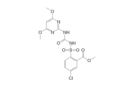 Benzoic acid, 5-chloro-2-[[[[(4,6-dimethoxy-2-pyrimidinyl)amino]carbonyl]amino]sulf onyl]-, methyl ester