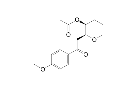 (+-)-(2S,3S)-2-[2-(4-Methoxyphenyl)-2-oxoethyl]tetrahydro-2H-3-pyranyl acetate