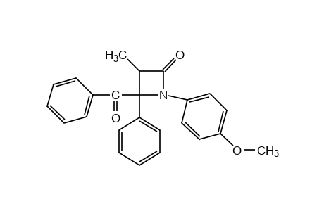 4-benzoyl-1-(p-methoxyphenyl)-3-methyl-4-phenyl-2-azetidinone