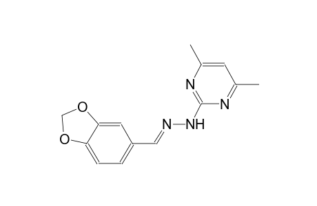 1,3-benzodioxole-5-carbaldehyde (4,6-dimethyl-2-pyrimidinyl)hydrazone