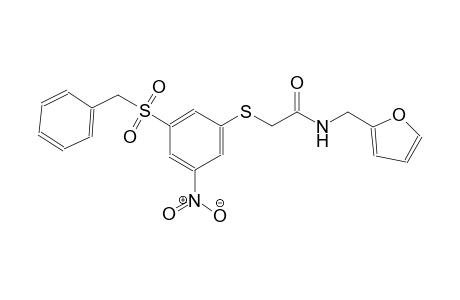 2-{[3-(benzylsulfonyl)-5-nitrophenyl]sulfanyl}-N-(2-furylmethyl)acetamide