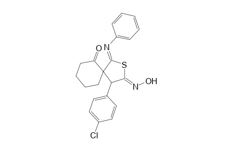 5'-(Hydroxyimino)-4'-(p-chlorophenyl)-2'-(phenylimino)-1-oxo-2',3',4',5'-tetrahydro-spiro[cyclohexane-2,3'-thiophene]