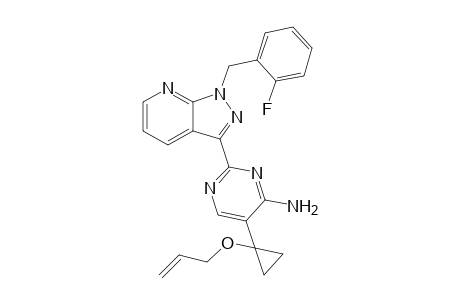 2-[1-[(2-fluorophenyl)methyl]-3-pyrazolo[3,4-b]pyridinyl]-5-(1-prop-2-enoxycyclopropyl)-4-pyrimidinamine