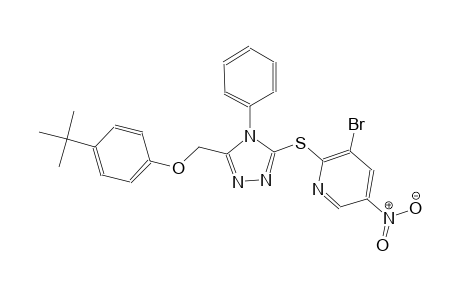 3-bromo-2-({5-[(4-tert-butylphenoxy)methyl]-4-phenyl-4H-1,2,4-triazol-3-yl}sulfanyl)-5-nitropyridine