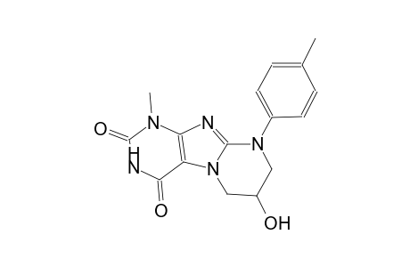pyrimido[2,1-f]purine-2,4(1H,3H)-dione, 6,7,8,9-tetrahydro-7-hydroxy-1-methyl-9-(4-methylphenyl)-