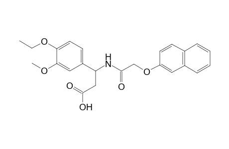 3-(4-Ethoxy-3-methoxy-phenyl)-3-(2-naphthalen-2-yloxyethanoylamino)propanoic acid