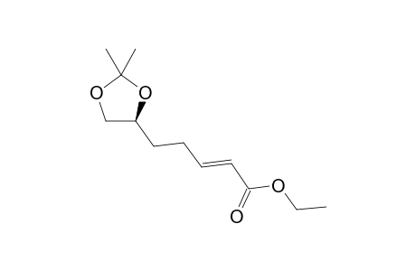 Ethyl (2EZ,6S)-6,7-isopropylidenedioxy-2-heptenoate